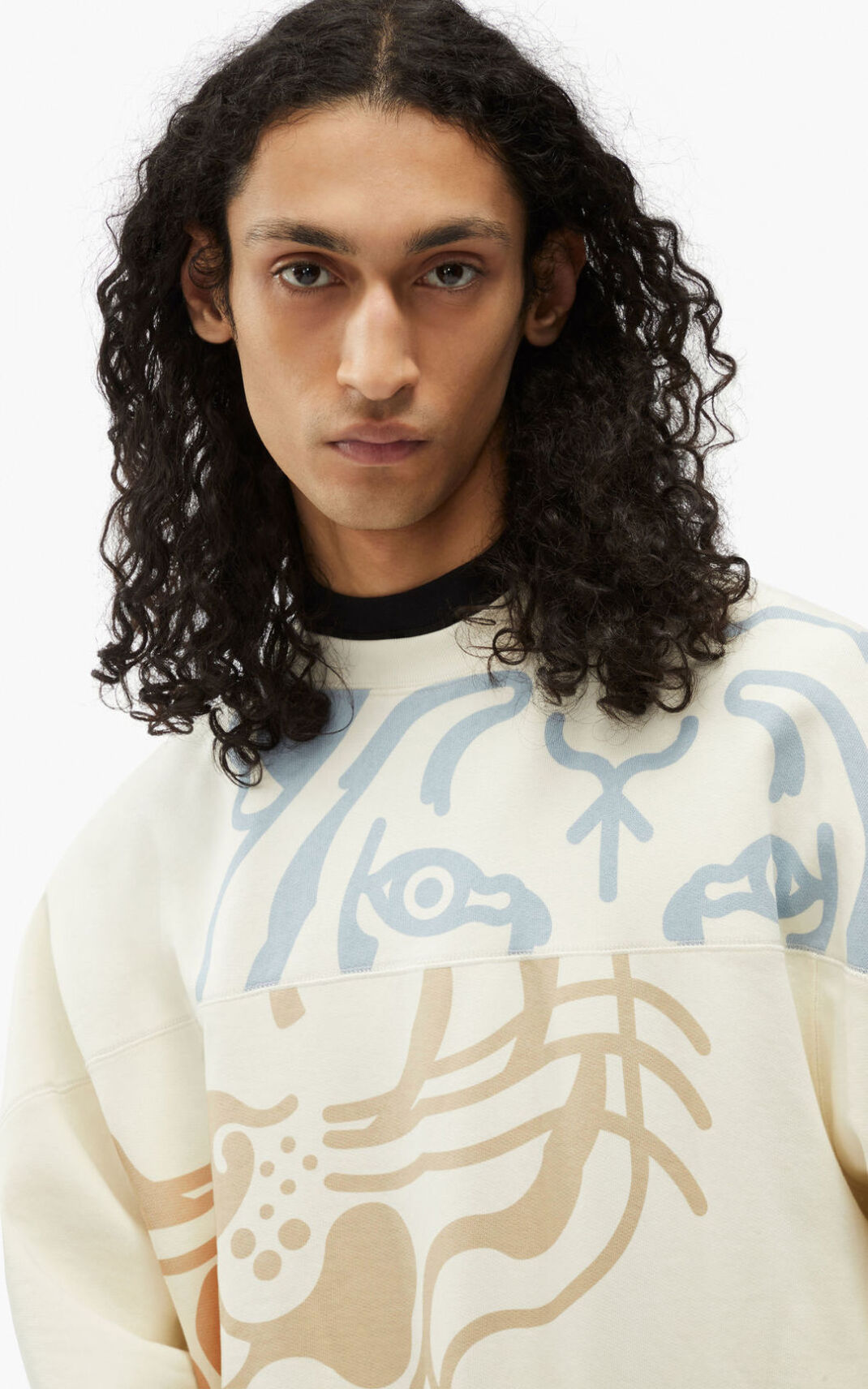 Sudadera Kenzo K Tiger oversized Hombre Blancas IMV472568